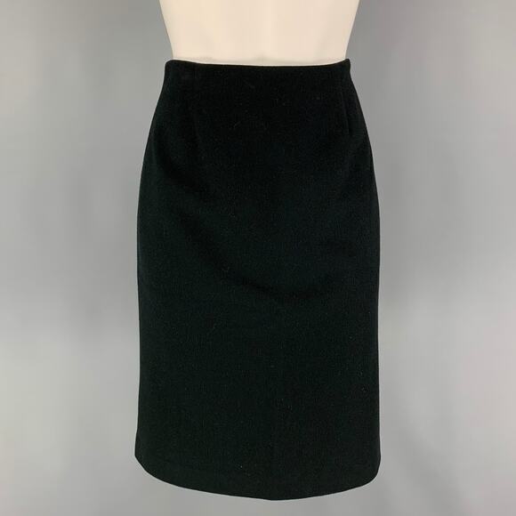 ZION Size 4 Black Cashmere Blend A-Line Skirt - Picture 1 of 4